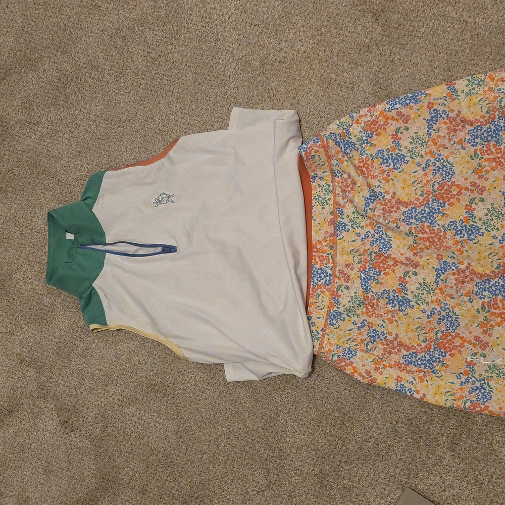 Ralph Lauren Green and White Polo Shirt and skirt